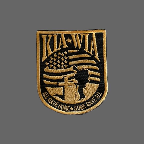 KIA-WIA patch Killed in Action Wounded in Action patch GOLD Tone - Picture 2 of 4